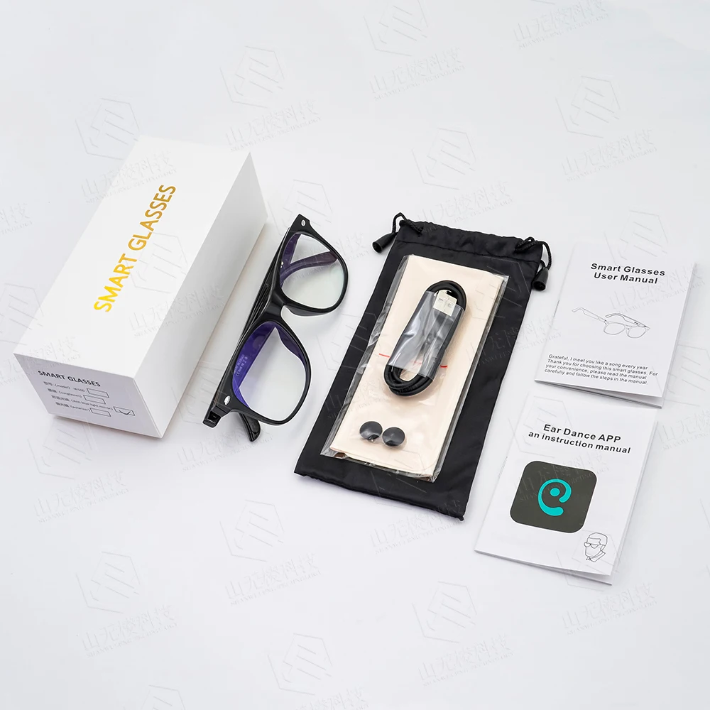 

W100 AI Fashion Smart Glasses AI Translation for Over 134 Languages Wireless BT Music Answer Calls Smart Glasses