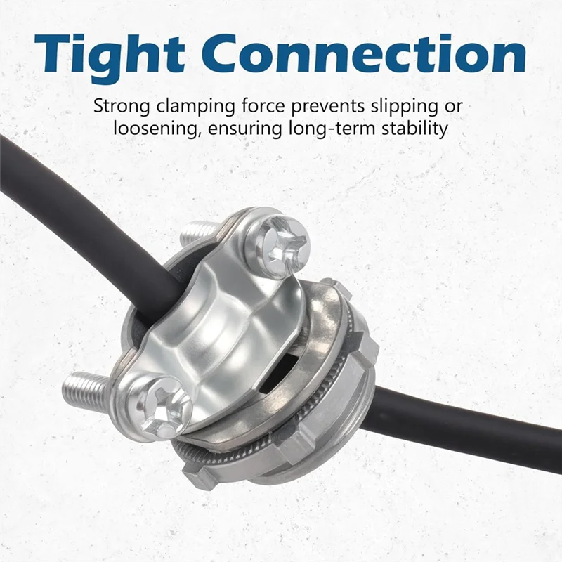 AA01-لكابلات NM، الأسلاك الكهربائية، سبائك الزنك 12 حزمة 1/2 بوصة موصلات كابل نوع المشبك، مشابك الأسلاك للقناة المعدنية