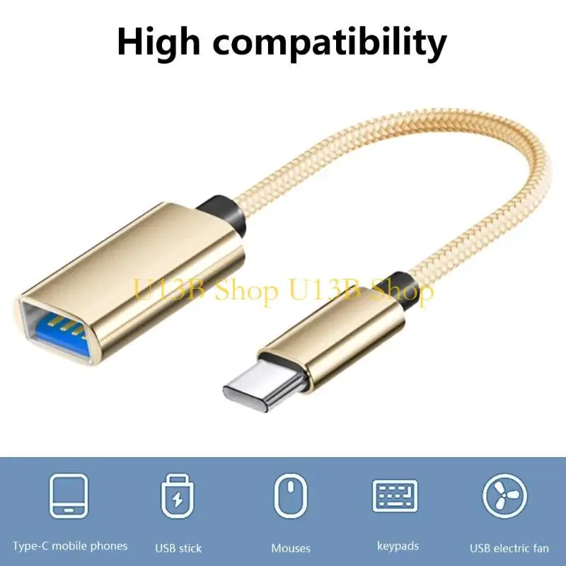 U13B TYPE C TẾT TO USB ADAPTER USB OTG OTG OLAPTER SHORT LINE Hỗ trợ truyền dữ liệu