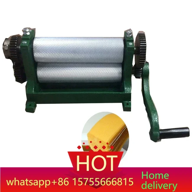 

Машина для производства вощины из пчелиного воска (5.4мм, 4.9мм), вальцы для восковых листов, штамповка, печать, продажа