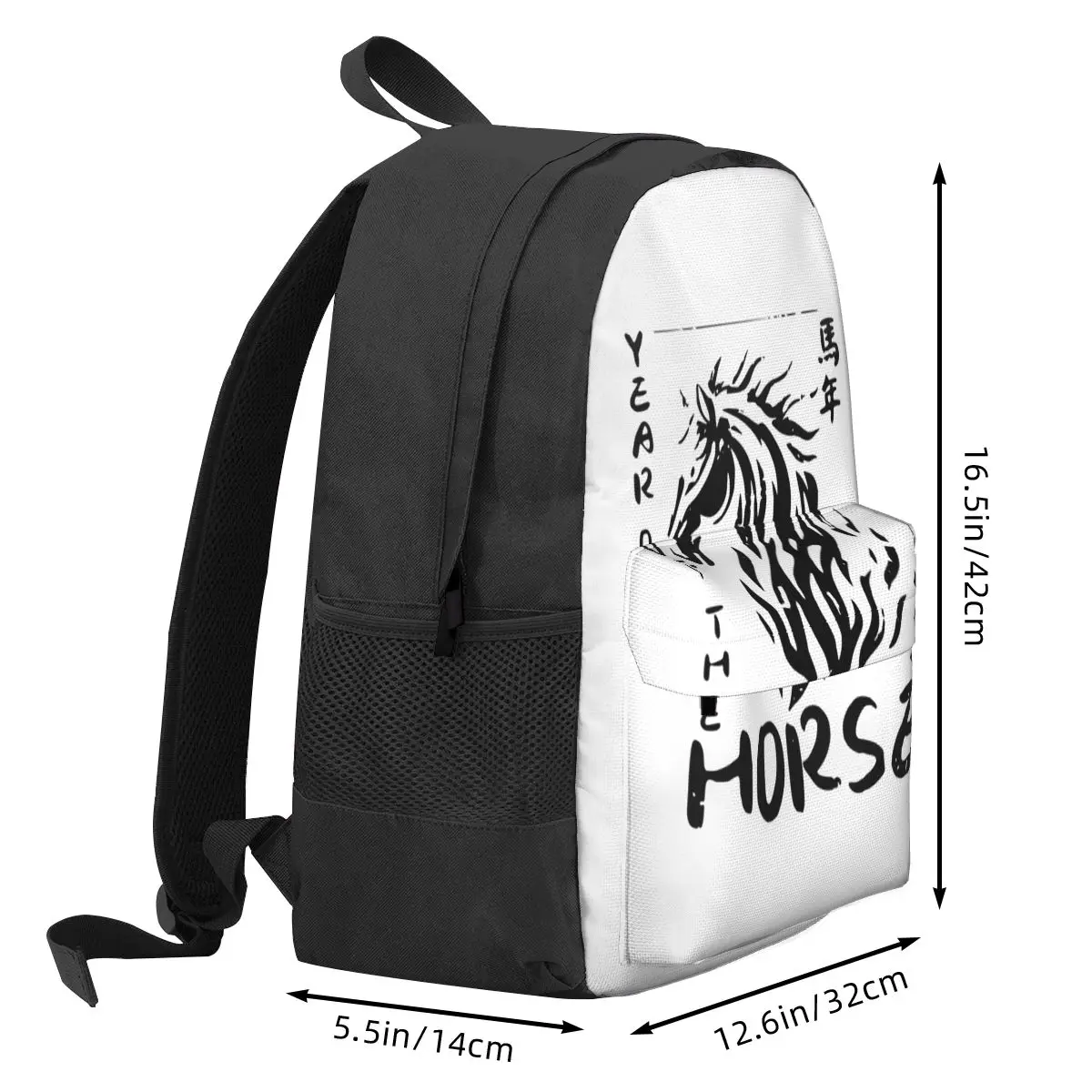Chinese New Year 2026 - Year Of The Horse Backpack Student BookBag Children School Bag Laptop Shoulder Bags for Boys Girls