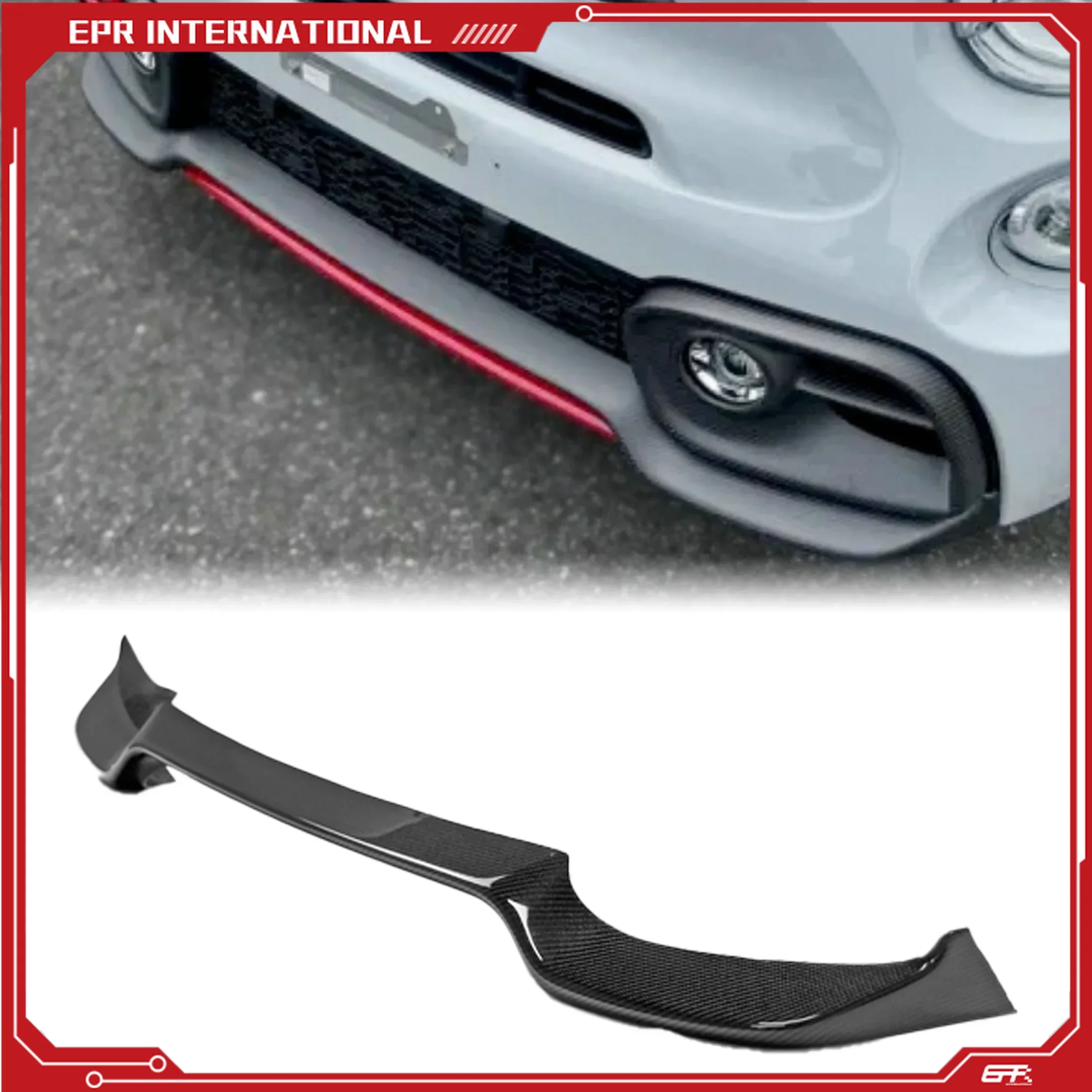 

Fiat 595 Abarth Series 4 Onwards | T Type Front Lip - High-Quality ABS/Carbon Fiber