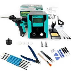 Pro'sKit SS-331H ESD wyświetlacz LCD elektryczny pistolet do rozlutowywania zasysanie próżniowe lutowane Sucker Pump 220V BGA płytka obwodu drukowanego naprawa