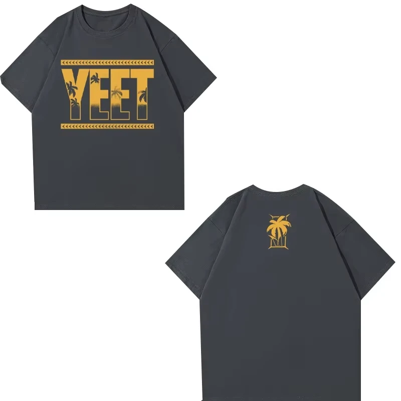 الحدث الرئيسي 2025 تي شيرت صيفي جديد بأكمام قصيرة للرجال مشغل الحدث الرئيسي Jey يستخدم Jeuso Yeet تي شيرت قطني أصفر