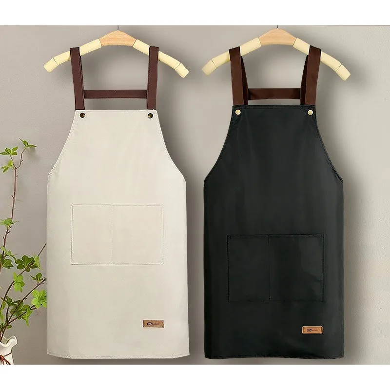 High - Appearance Strappy Apron for Home Use, Waterproof Oilproof and Dirt - Resistant Waist Apron for Kitchen Cooking
