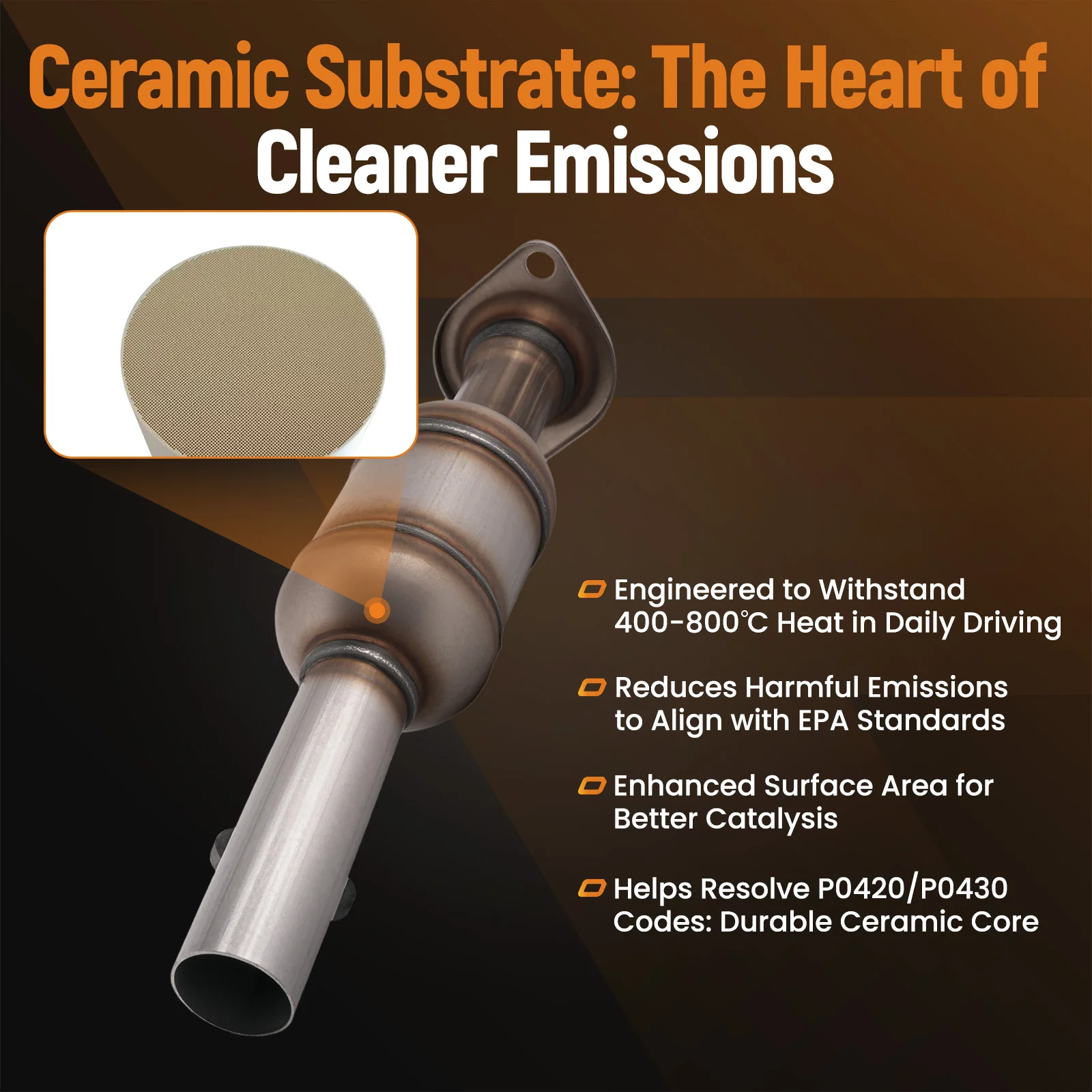 렉서스 RX300 3.0L 1999-2003용 촉매 변환기 EPA 스테인리스 스틸 600셀