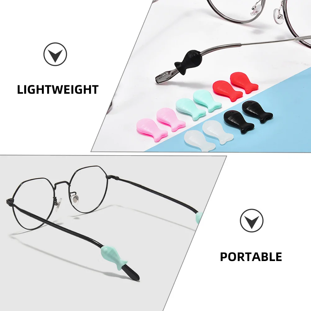 

10Pairs Silicone Eyeglass Ear Hooks Anti-Slip Grips for All Frame Types Comfortable Invisible Design Eyeglasses Ear Grips