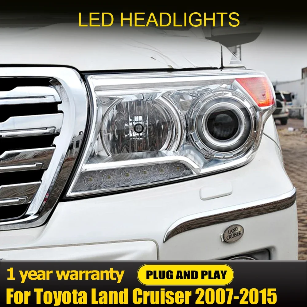 

Car Front Lights For Toyota Land Cruiser LED Headlights LC200 2007 2008-2015 Headlamp DRL Lights Assembly Automotive Accessories