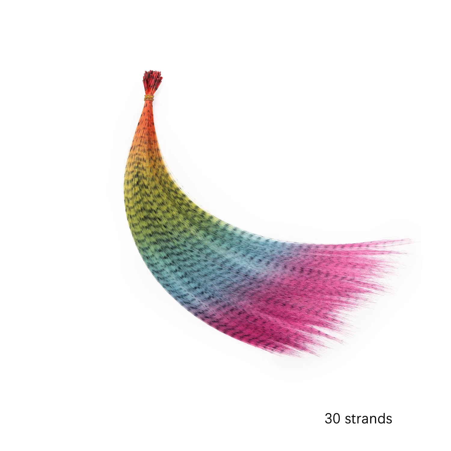 Synthetisch verenhaar Ombre kleur Feather Extensions Regenboog Kleurrijk haar Verenverlenging Lange rechte haarstukken voor meisjes - afbeelding 1