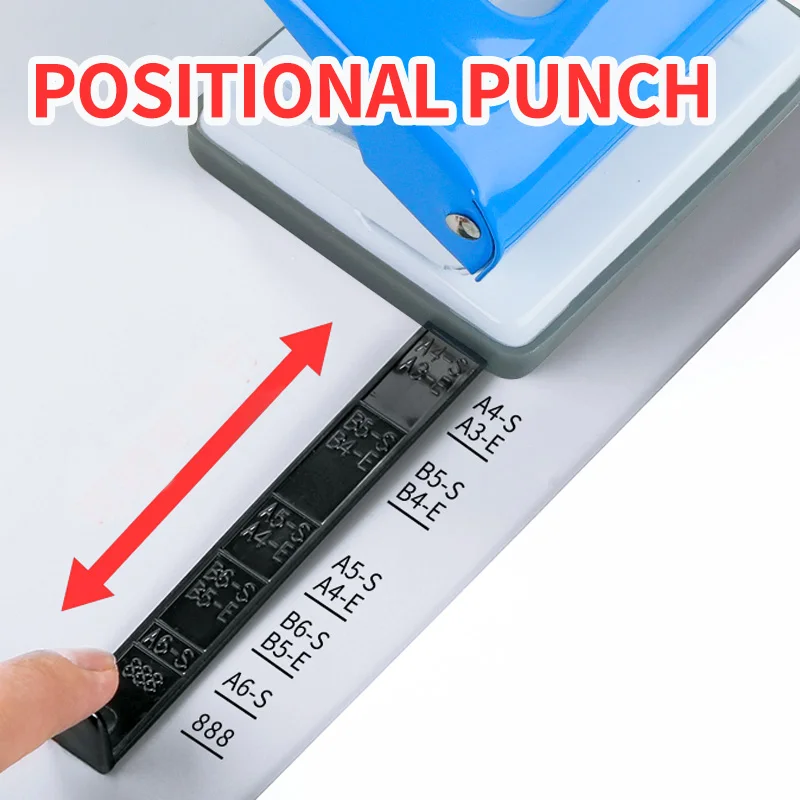 HUAJIE 1 個 2 穴パンチ、省力紙パンチャー 15 枚容量、定規付き 80mm 標準間隔 & 簡単に掃除できるトレイ
