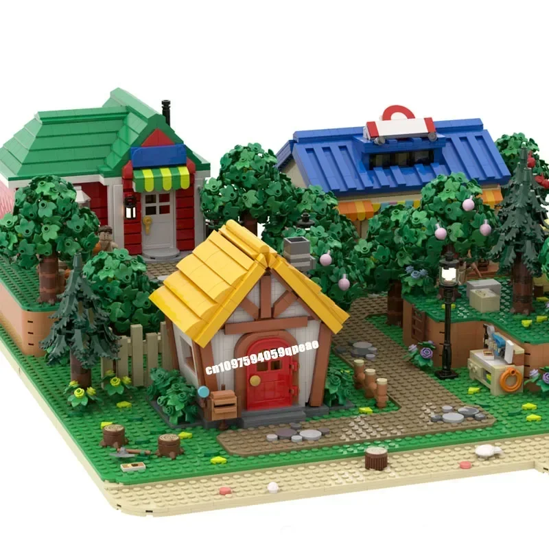 New Famous Animal Crossin Game Series Villager House Street View Model Custom Puzzle Diy Creative Ideas Kid Toys Birthday Gift
