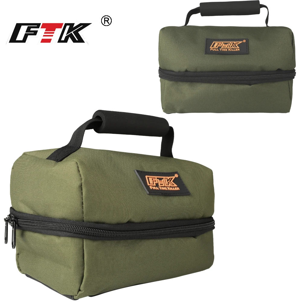 FTK Carp Fishing Bag Oxford Cloth PVC Multi Function Fishing Line Fishing Lure Fishing Tool Bag Tackle Accessories