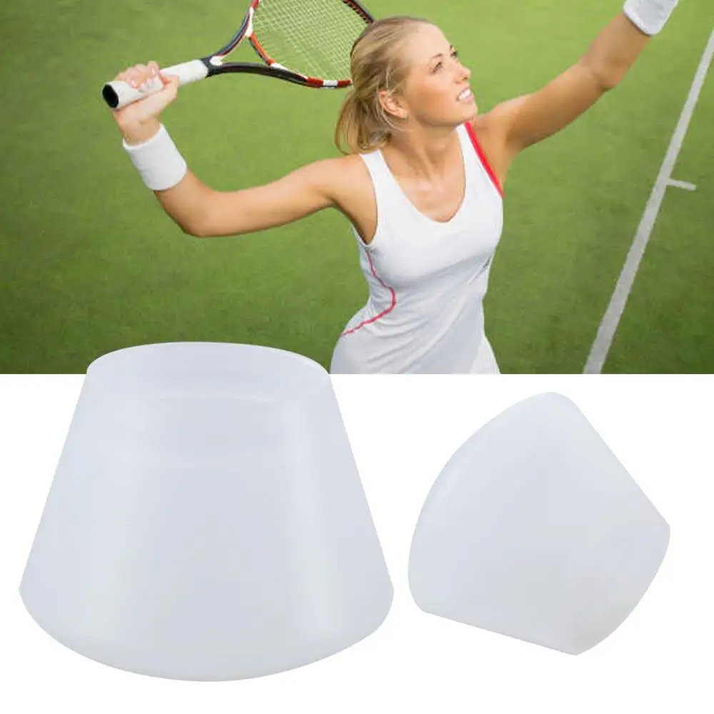 

Silicone Transparent White Racket Grip Ring Shockproof Handle End Cap Tennis Racket Cover Tennis Energy Sleeve Racket Power Cap