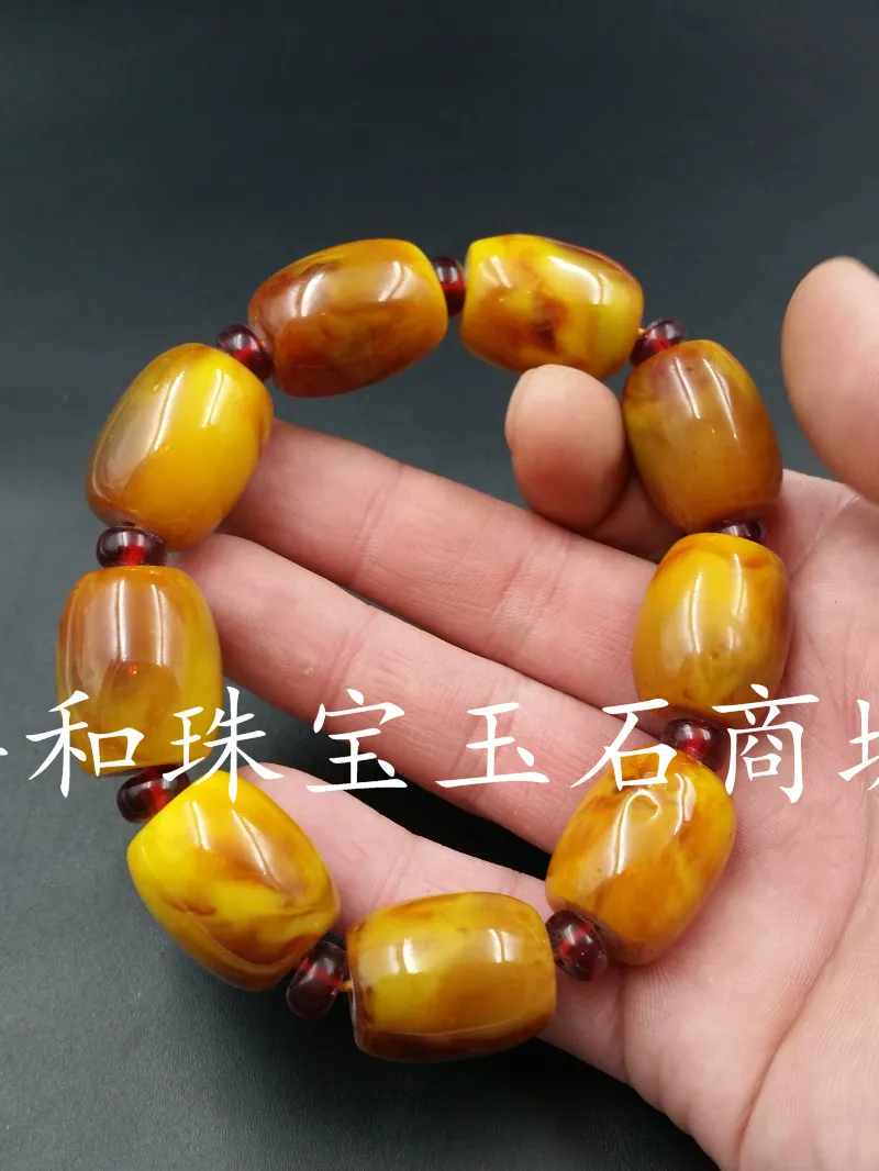 New - Second generation Lu Lu Tong bracelet chicken oil yellow bucket bead manufacturer direct sales