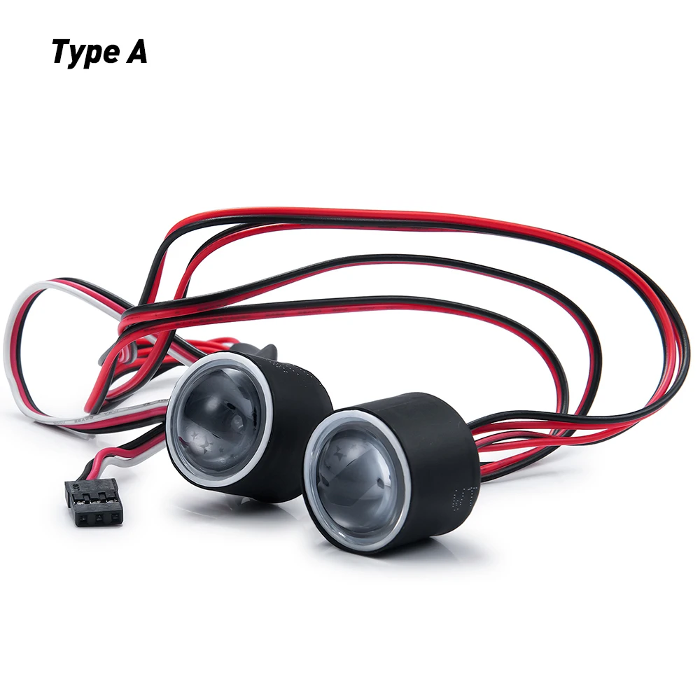 AXSPEED Headlights Angel Eyes LED Lamp for Axial SCX10 III AXI03006 AXI03007 Jeep JT Gladiator JLU Wrangler 1/10 RC Crawler Car