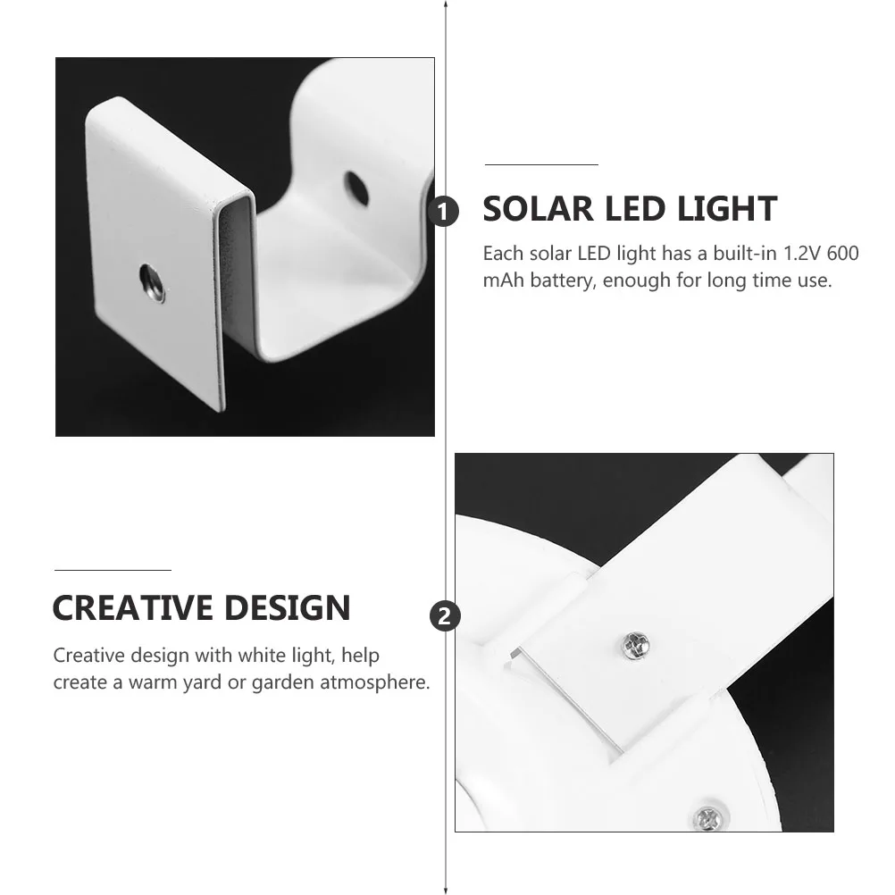 

3pcs Solar Light Outdoor LED Outdoor Solar Lights Gutter Wall Lamp Waterproof Plastic Long Yard Garden Lighting