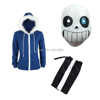 Undertale Sans-sudaderas con capucha para Cosplay, máscara de látex