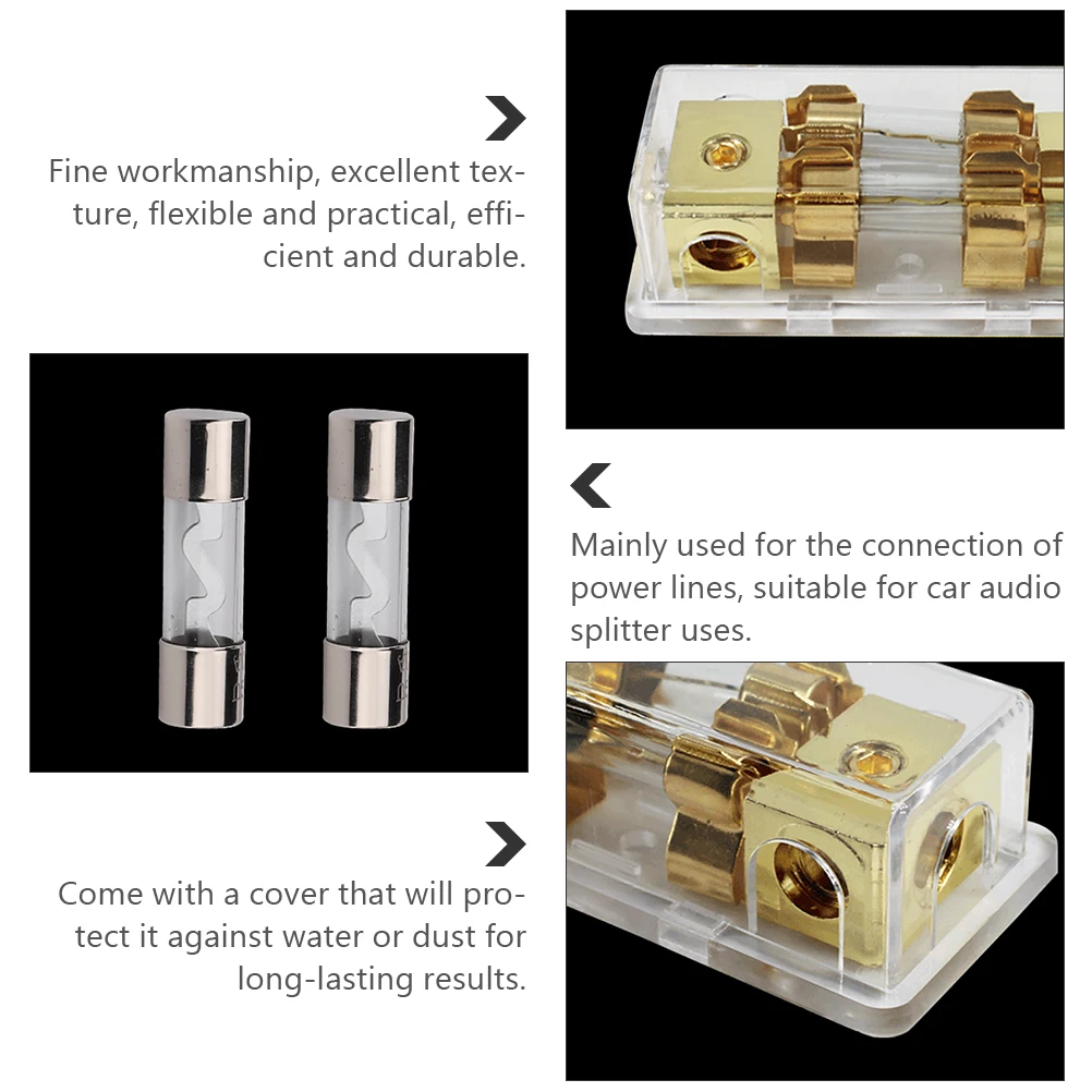 

Car Audio Fuse Holder Sound Cable Seat Power Cord Base Wire Safety ABS Zinc Alloy Durable Waterproof Dustproof Video System