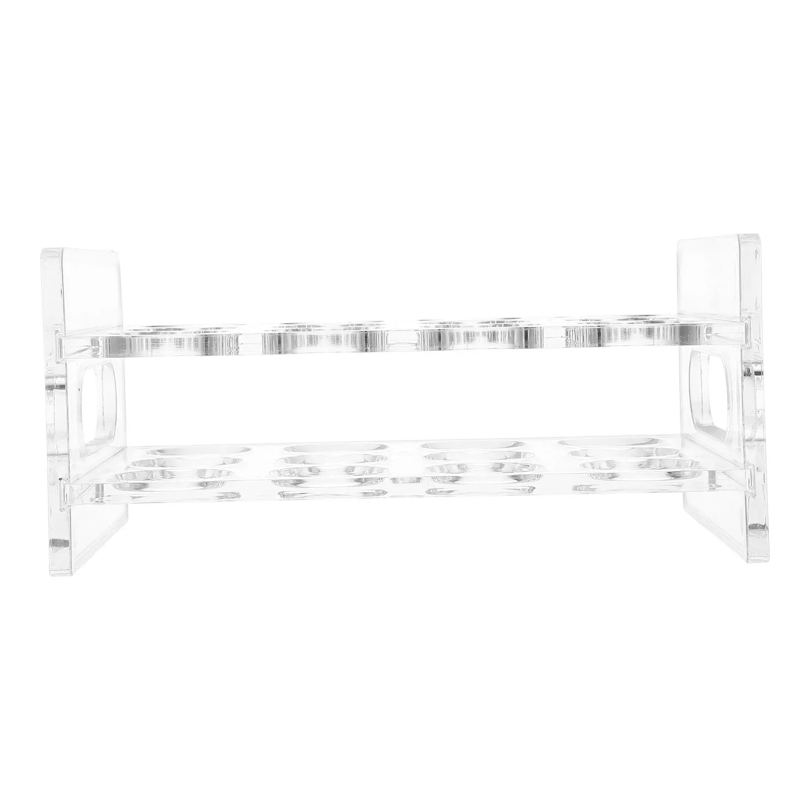 

Acrylic Shot Glass Rack Multi-Hole Holder Bar Desktop Organizer Practical for Home Parties Easy Clean Compact