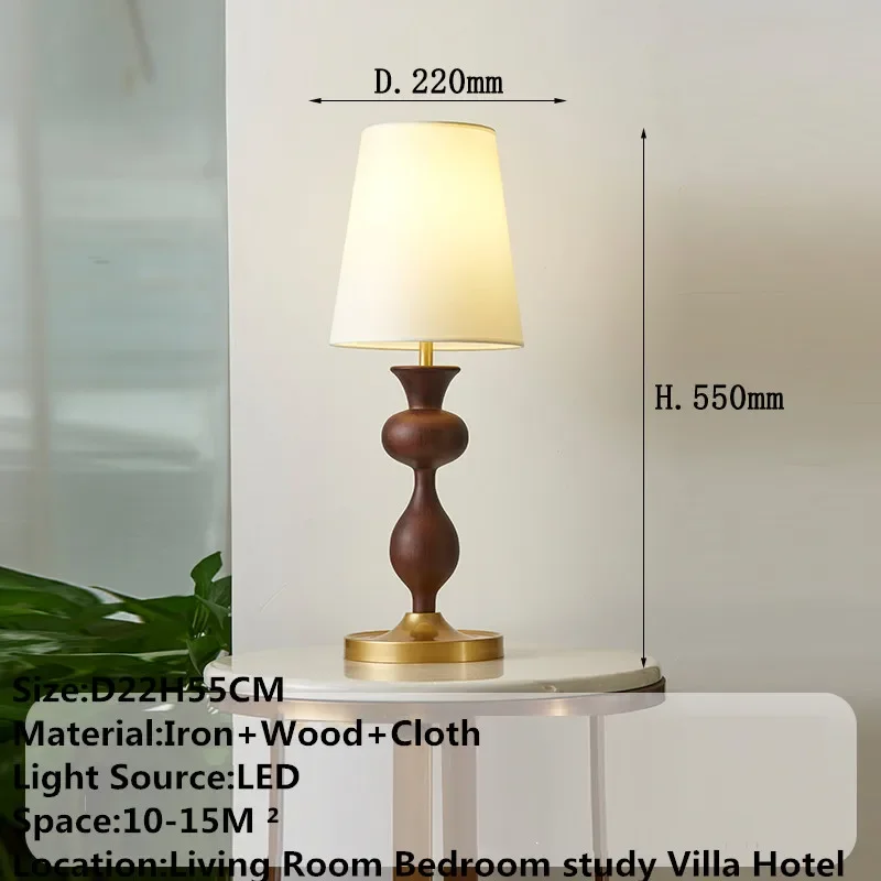 BERTH Contemporary Table Lamp Retro Creativity Living Room Study Villa Hotel Bedroom LED Bedside Desk Light