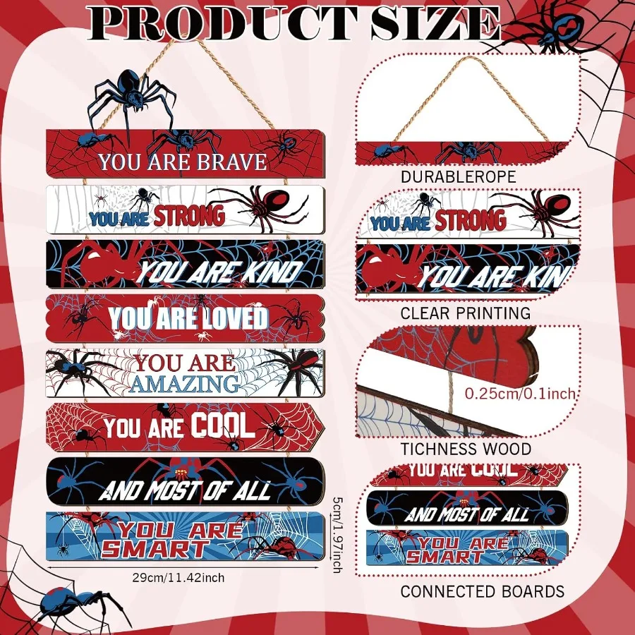 Spider Room Decor Boys Bedroom Wall Decor Inspiratiol Spiders You Are Brave Wall Wooden Art Little Boy Teen Bedroom Playroom Ho