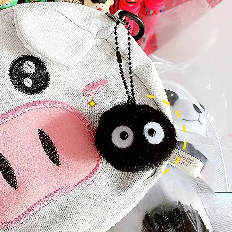 1Pc Exquisite Anime Character Small Briquettes Pendant Hair Ball Keychain Women\'s Bags Dust Elf Handmade Decoration Crafts
