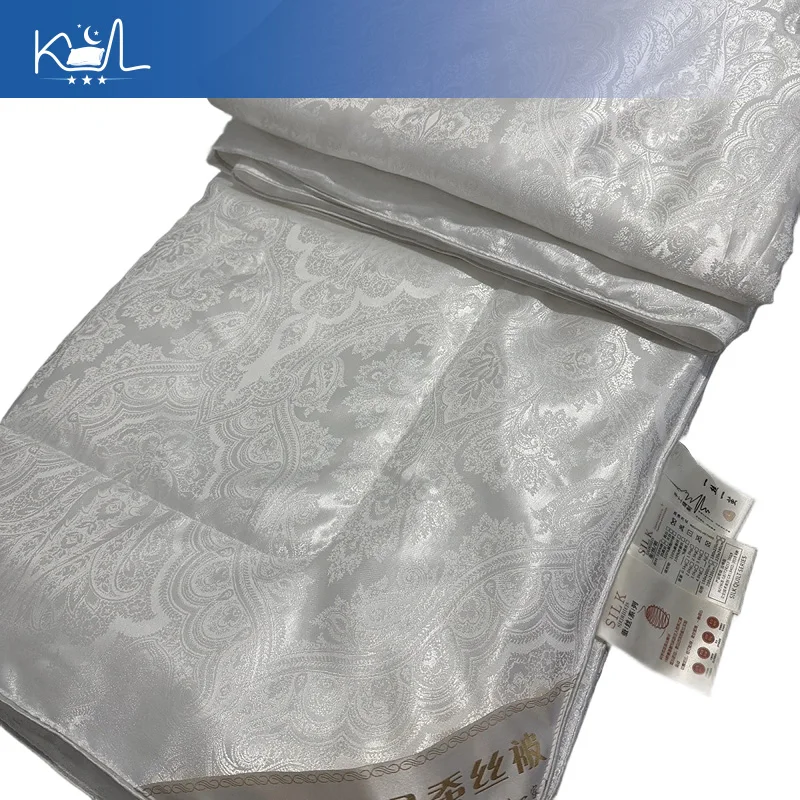 

Silk Air Conditioner Quilt Double Size, Lightweight Thin Summer Cooling Blanket, Soft Breathable Comforter Machine Washable