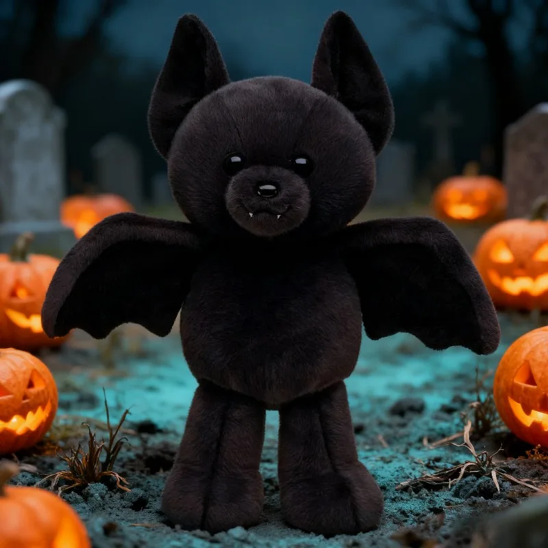 

30 см Высокое качество Build A Bear Posable Хэллоуин Летучая мышь Плюшевые игрушки Фильм Мягкие летучие мыши Животные Игрушки для детей Подарки на день рождения и Хэллоуин