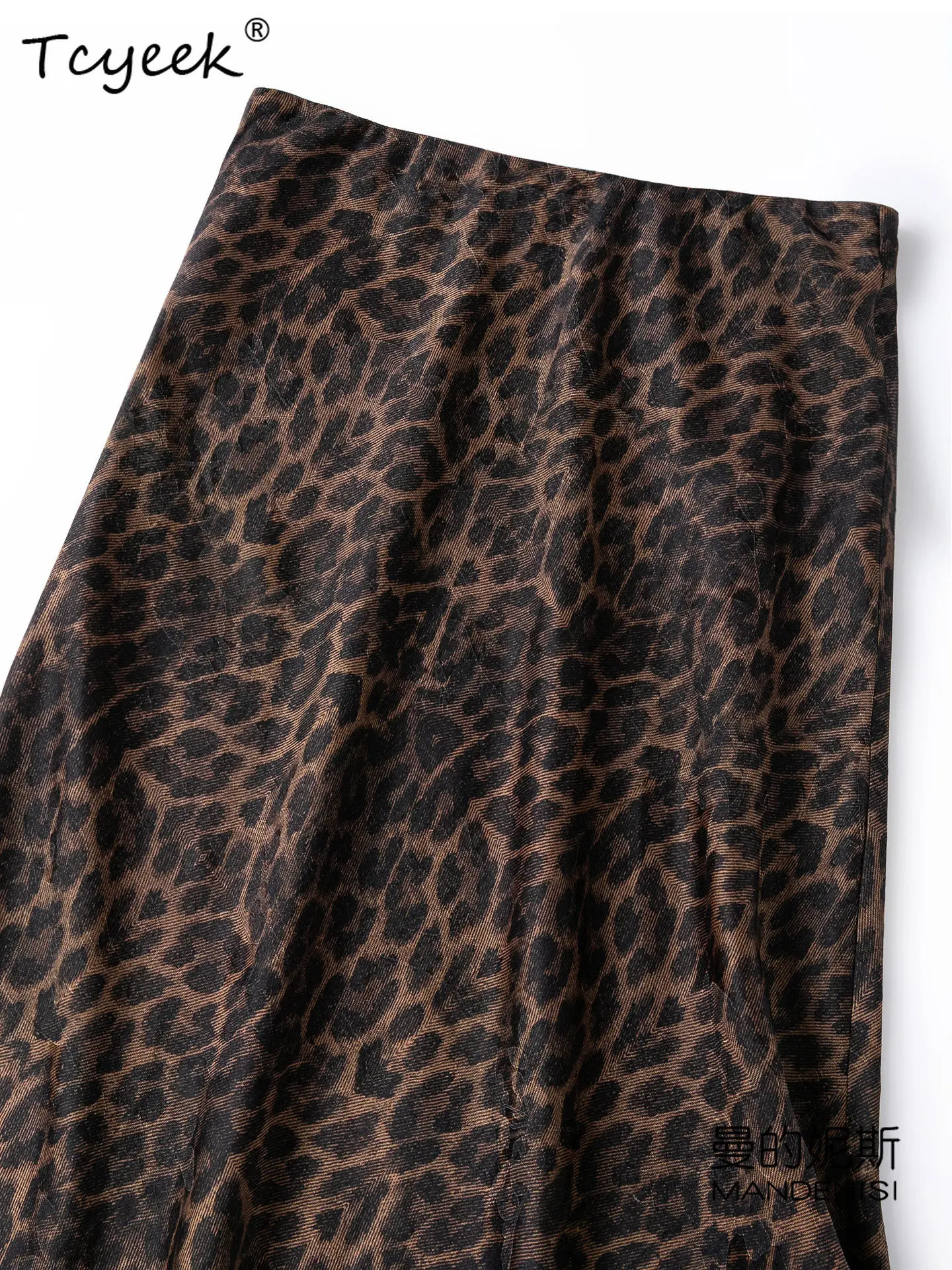 Tcyeek 100% Natural Mulberry Silk Vintage Skirt Woman Clothes 2026 Summer Skirt Elegant Skirts for Women Slim Fit Юбка Женская