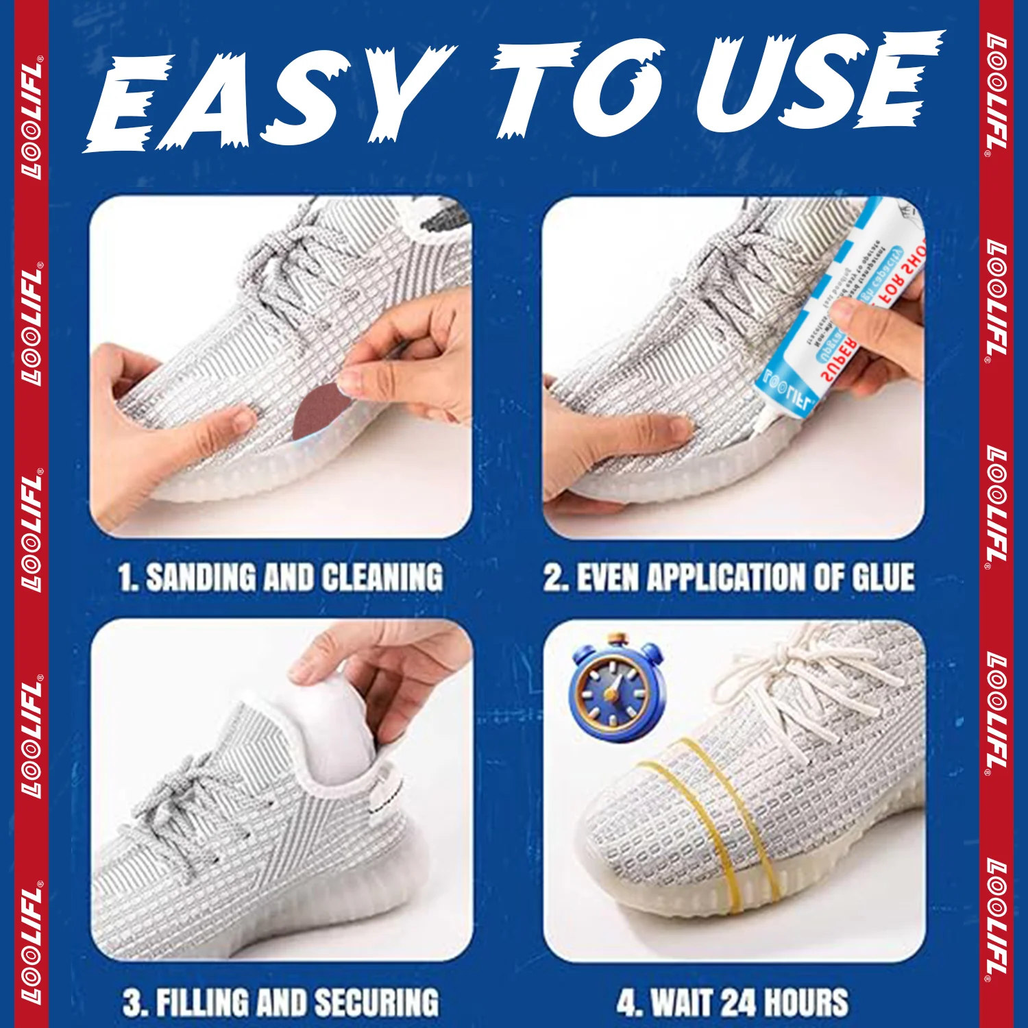 Agente di riparazione super resistente, manufatto per la riparazione della colla per scarpe, colla professionale per calzolaio, plastica impermeabile e resistente all'usura.