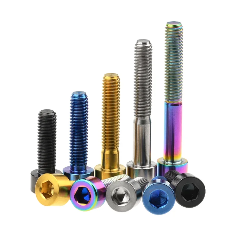 Bullone in titanio Reggisella Freno a testa Vite a brugola per bici M5/M6X10/12/15/16/18/20/23/25/30/35/40/45/50/55/60/65mm