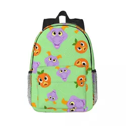 Festival Fresh - Figment And Orange Bird (green) Backpacks Boys Girls Bookbag Students School Bags Laptop Rucksack Shoulder Bag