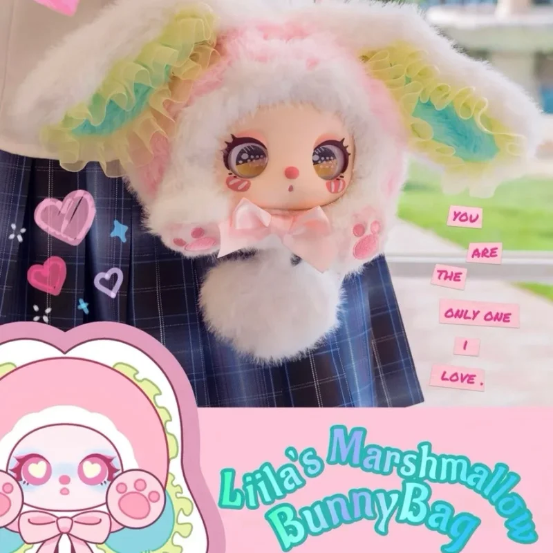 

100% оригинал Liila Lucky Cat Liila's Marshmallow Bunny Bag Series слепая коробка виниловые куклы для лица милая сумка через плечо Mystery Box