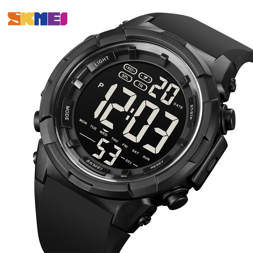 

SKMEI LED Light Sport Fashion Watch Mens Chrono Casual 5Bar Waterproof Digital Wristwatches Count Down Male Alarm reloj hombre