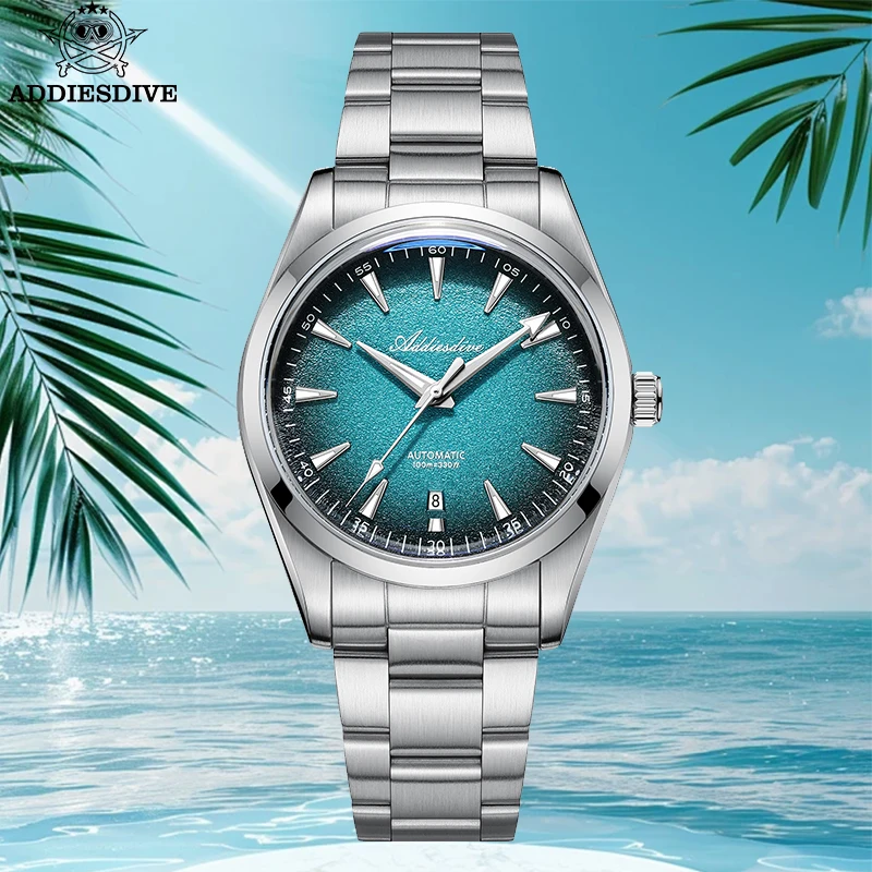 

ADDIESDIVE AD2527 reloj hombre Роскошные мужские часы с AR-покрытием, светящиеся водонепроницаемые автоматические механические часы с пузырьковым зеркалом и стеклом