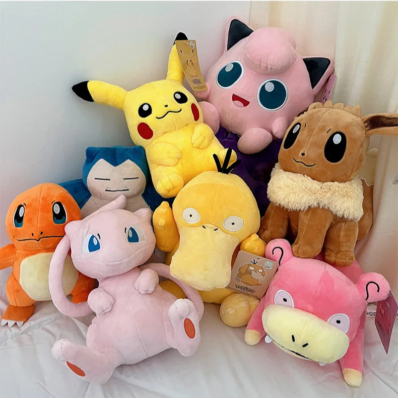 Wysokiej jakości pluszak Pokemon Gengar z metką, anime, kreskówka Pikachu Charmander Squirtle Bulbasaur, wypchana lalka, prezent dla dzieci