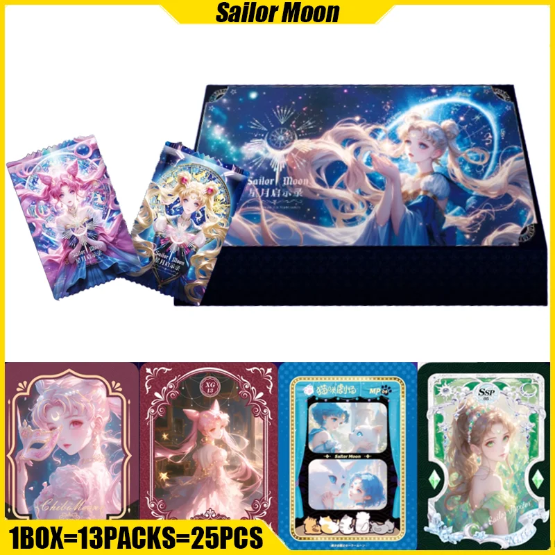 Sailor Moon Cards Revelation of The Stars Series Anime Collection Cards Mistery Boxes Board Games Toys Birthday Gifts for Kids