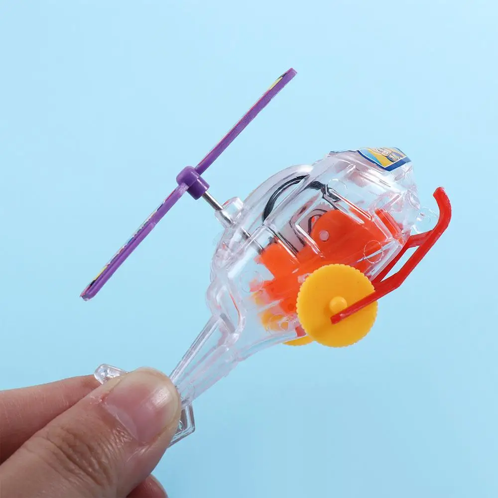 For Kids Transparent Wind Up Classic Mini Gifts Helicopter Toys Aircraft Gift Toy Vehicles Airplane Toy