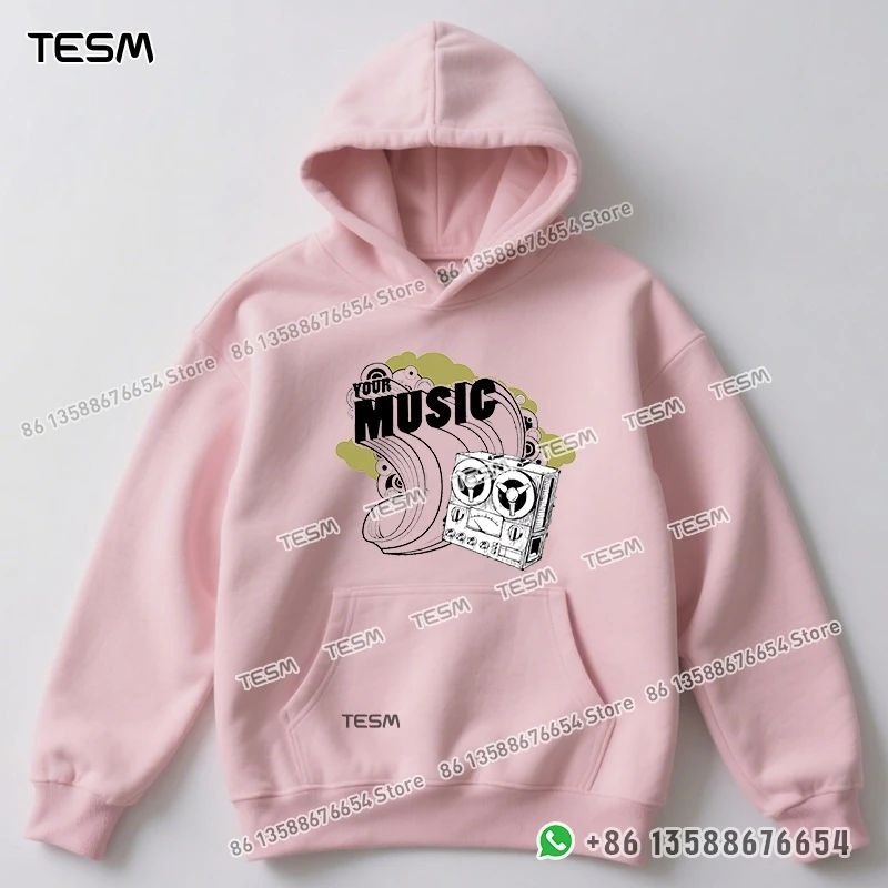 TESM الرجال النساء هوديي نمط مشغل الموسيقى العصرية البلوز الوالدين والطفل سترة رياضية علوية حزب البلوز طويلة الأكمام #1