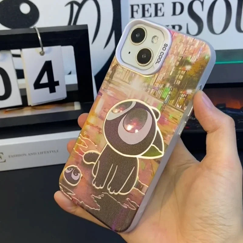 

Cute Cartoon Black Cat LUOXIAOHEI Phone Case for iPhone 12 13 16 15 14 11 17 Pro Max Plus Air Legend of Hei 2 Back Cover﻿﻿