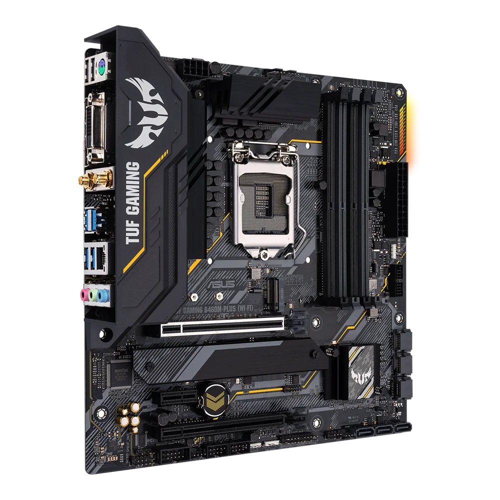 ASUS TUF GAMING B460M-PLUS (WI-FI) Intel B460 (LGA 1200) micro ATX Placa base DDR4 128G PCI-E 4.0 M.2 HDMI USB 3.2 ATX