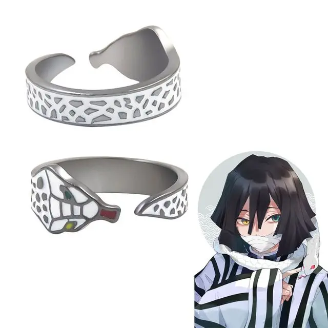 Demon Slayer Giyuu Tomioka Tokitou Muichirou Anime Cartoon Ring Mode Paar-Accessoires Trendige Spielzeuge Peripherieartikel Feiertagsgeschenke