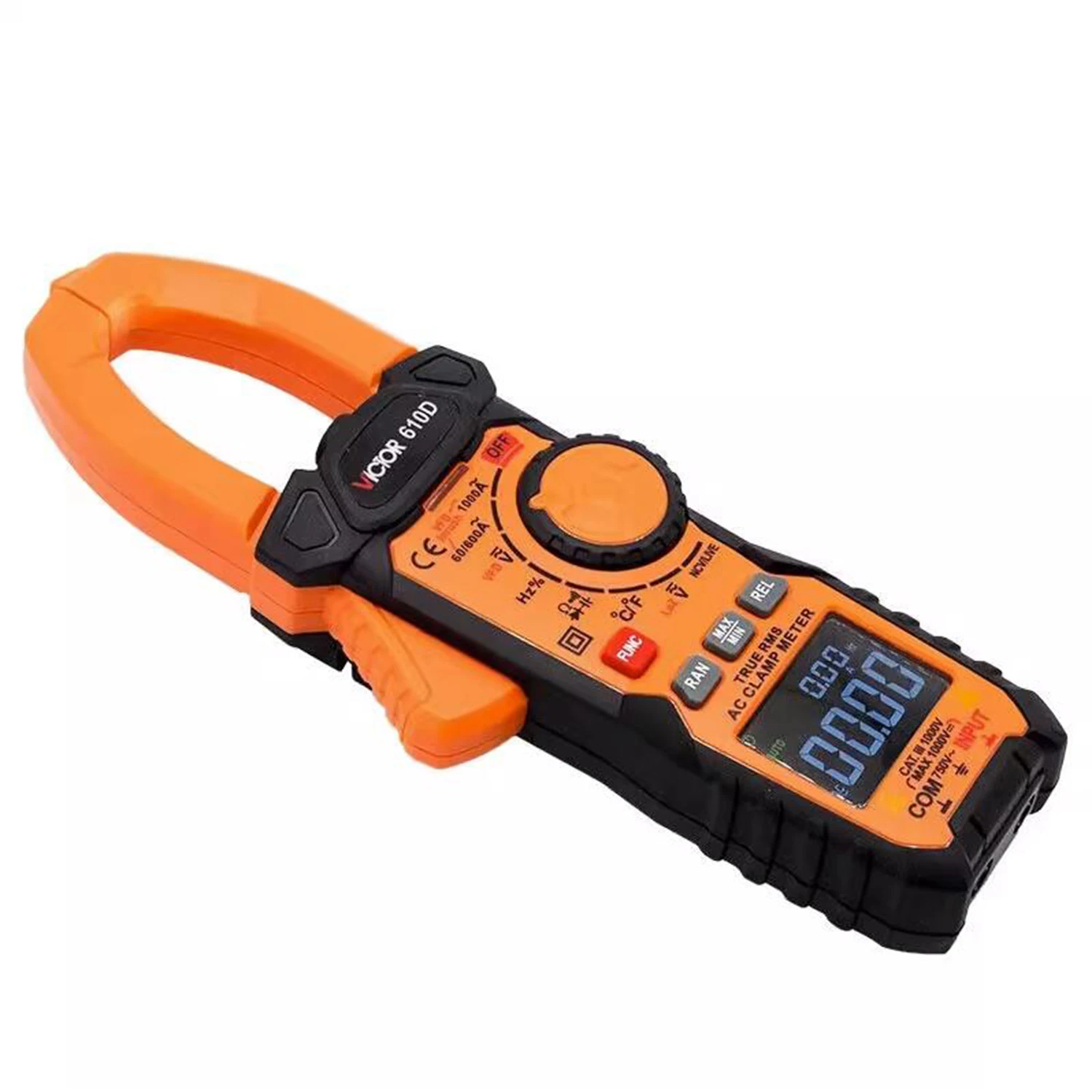 VICTOR 610D 610E Digital Clamp Meter 1000V AC DC True RMS Professional Pinza Amperimetrica Capacitance Ohm Hz VFD Multimeter