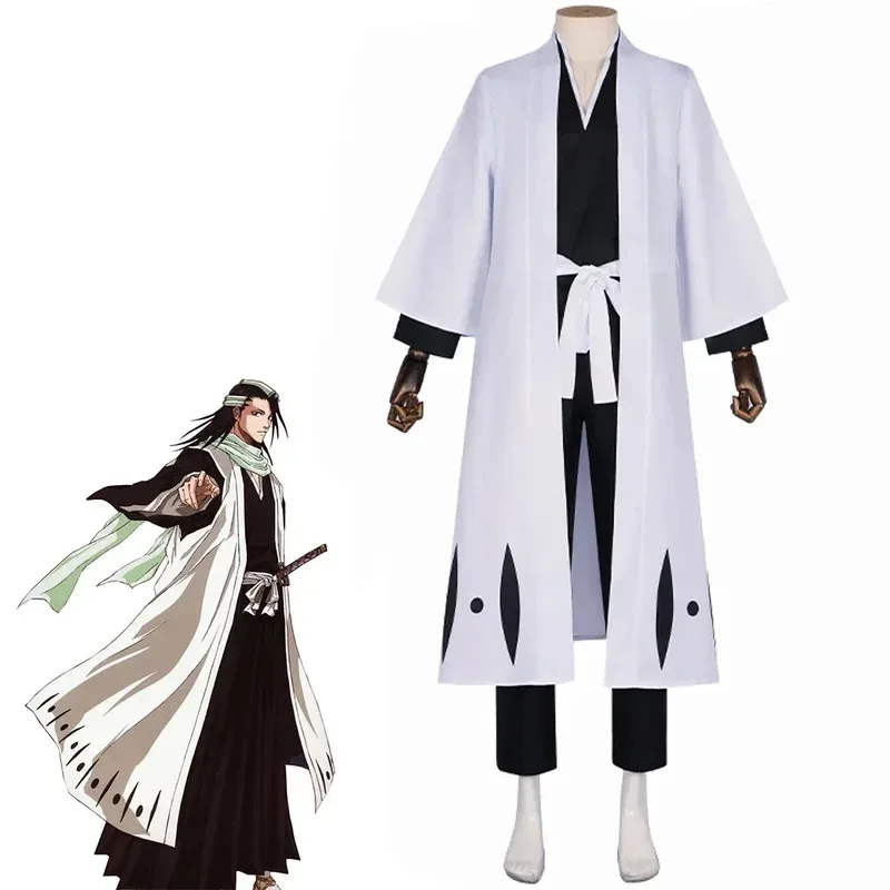 

Аниме Bleach Aizen Sousuke Thousand Year Blood War Косплей Костюм 5th Division Капитан Кимоно Arrancar Униформа Хэллоуин