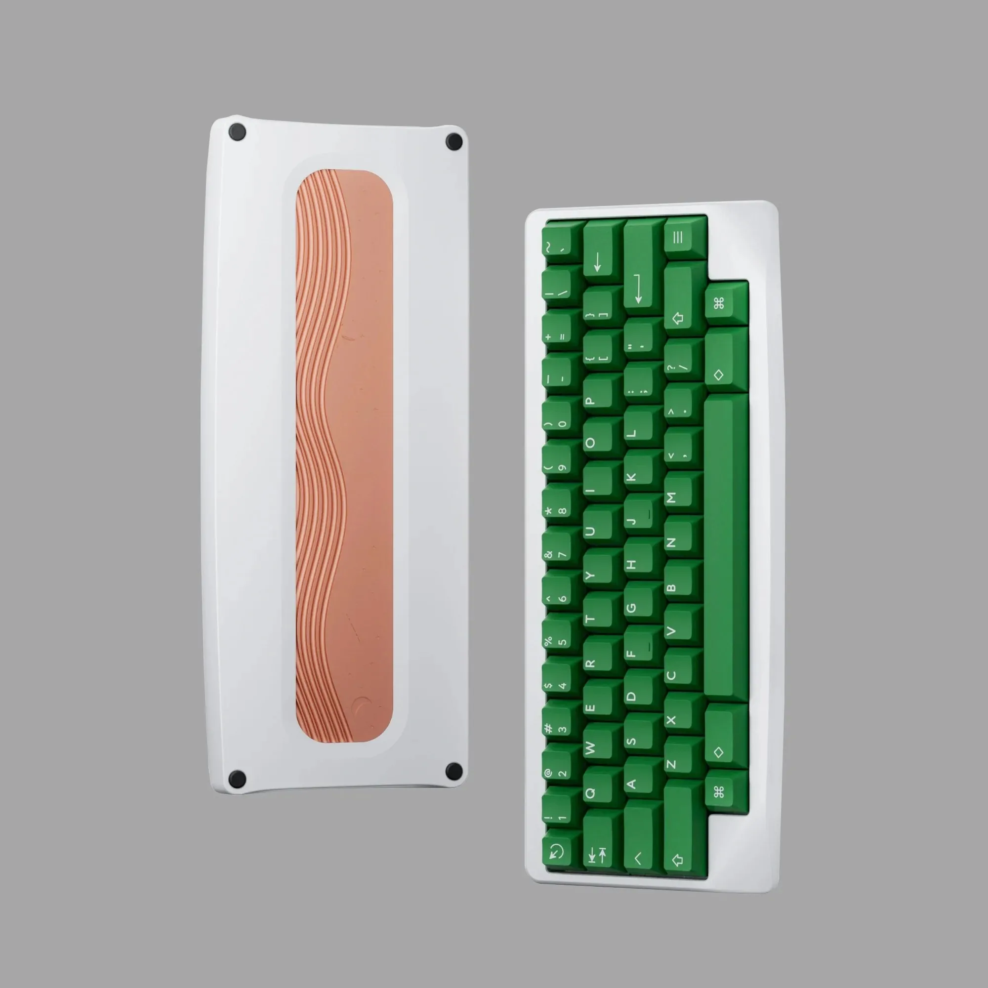 KBDfans Agar Keyboard kit versão EC com placa de alumínio prateada