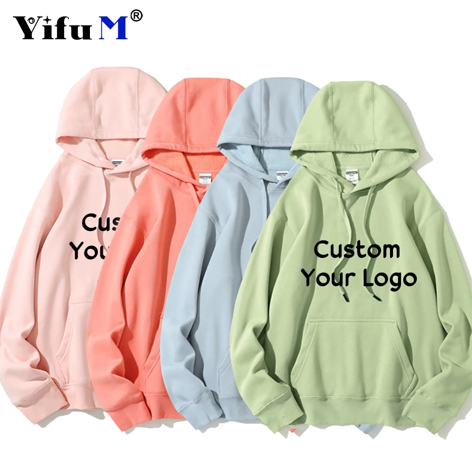 

Personality Customize Sports Hoodie Men Women Long Sleeve Pullover Print DIY Text Logo Picture Top Outdoor Cotton Sweatshirts