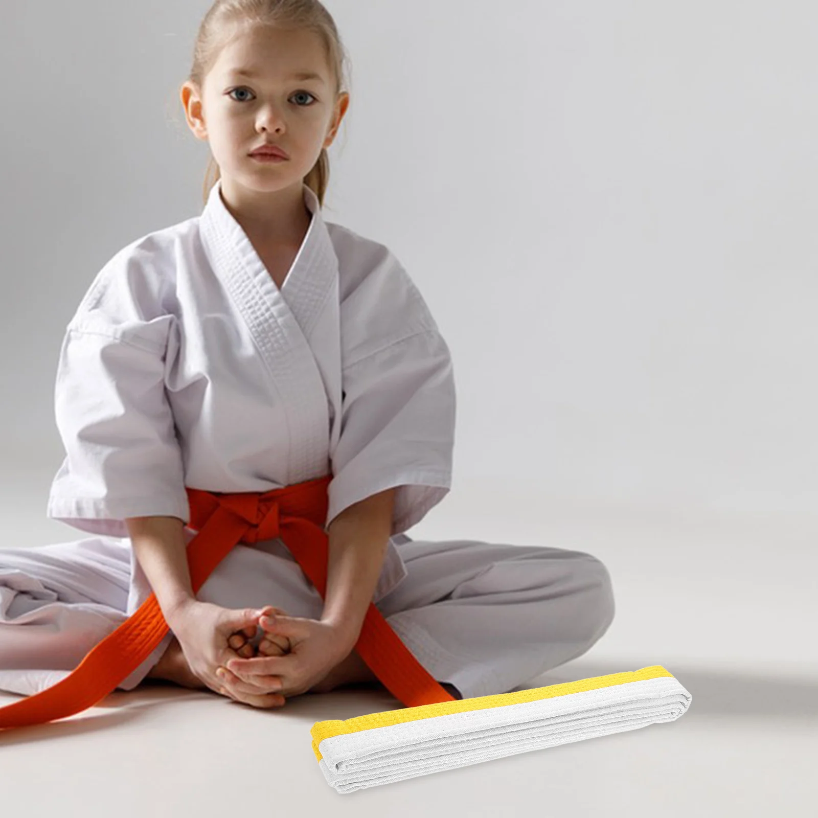 

Martial Art Belt Adjustable Length Soft Taekwondo Judo Karate Training Grading Ranking Colored Yellow Belt Karate Belts Yellow