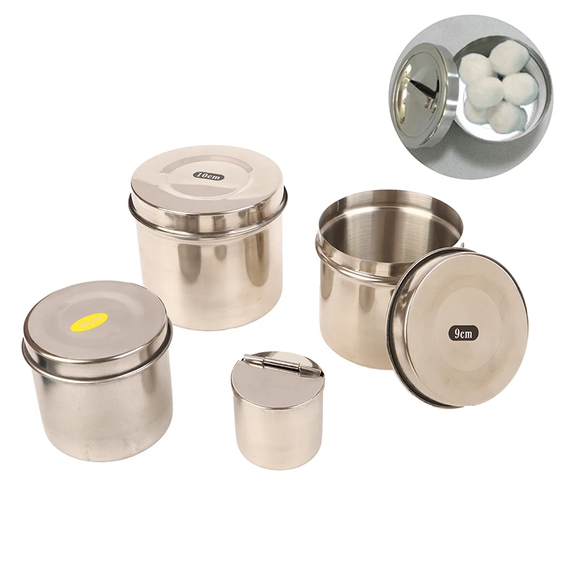 

1pcs Dental Nurse Box Medical Cotton Ball Sterilization Container Stainless Steel Nursing Tray For Medical Gauze Dentist Tools