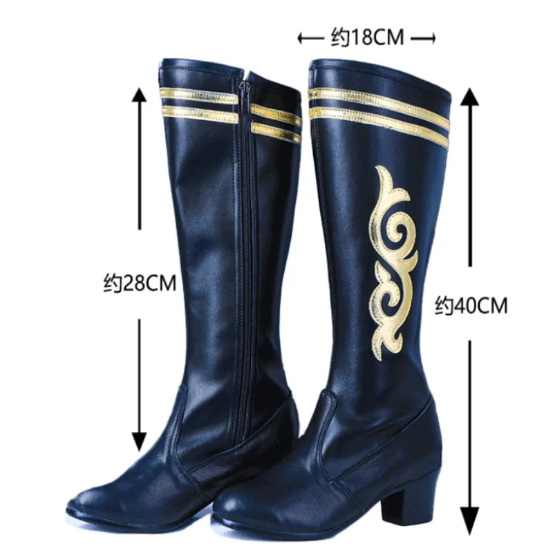 Women's Mongolian Boots Adult Ethnic Style Mongolian Element Dance Boots Dance Shoes