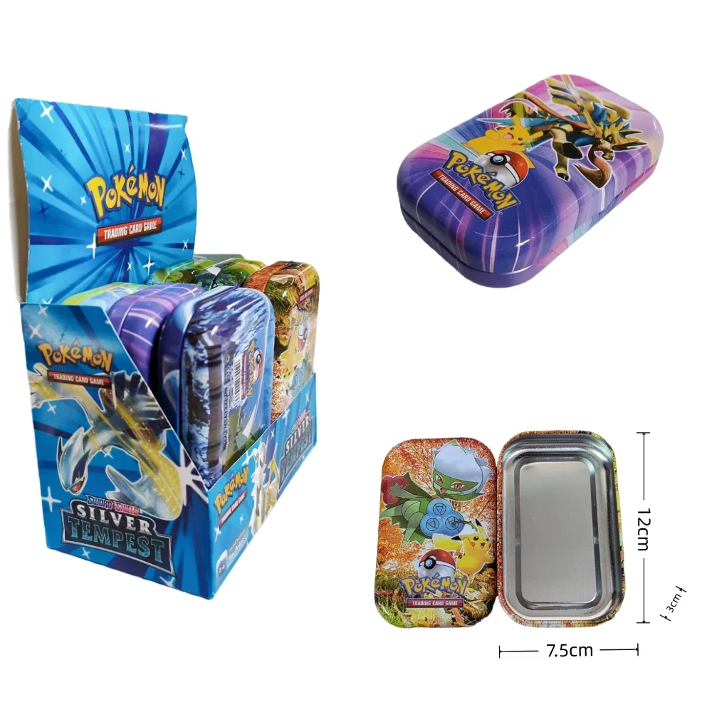 41/42/48/68/118/210 cajas de hierro Pikachu monstruos de bolsillo batalla Capaldi evolución colección para niños tarjetas de juego regalos de vacaciones